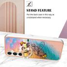 For Samsung Galaxy S24 FE 5G Electroplating Pattern IMD TPU Shockproof Case with Rhinestone Ring Holder(Dream Chasing Butterfly) - 3