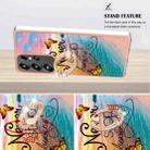 For Samsung Galaxy S25 Ultra 5G Electroplating Pattern IMD TPU Shockproof Case with Rhinestone Ring Holder(Dream Chasing Butterfly) - 3