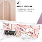 For Samsung Galaxy S25 Ultra 5G Electroplating Splicing Marble Flower Pattern TPU Shockproof Case with Rhinestone Ring Holder(Pink Flower) - 3