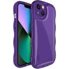 For iPhone 15 IMAK Wave Bubble Soft Shockproof Phone Case(Purple) - 1