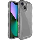 For iPhone 15 IMAK Wave Bubble Soft Shockproof Phone Case(Transparent Black) - 1