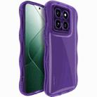 For Xiaomi 14 5G IMAK Wave Bubble Soft Shockproof Phone Case(Purple) - 1
