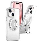 For iPhone 15 MagSafe 360 Rotate Ring Holder PC Phone Case(White) - 1