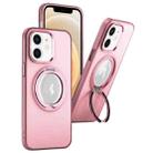 For iPhone 11 MagSafe 360 Rotate Ring Holder PC Phone Case(Pink) - 1