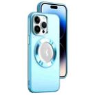 For iPhone 14 Pro MagSafe Skin-feel CD Texture PC Phone Case(Sierra Blue) - 1