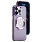 For iPhone 12 Pro Max MagSafe Skin-feel CD Texture PC Phone Case(Purple) - 1