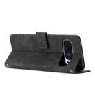 For Google Pixel 10 Pro XL Skin Feel Stripe Pattern Leather Phone Case with Lanyard(Black) - 3