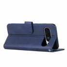 For Google Pixel 10 / 10 Pro Stitching Calf Texture Buckle Leather Phone Case(Blue) - 3