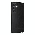 For Samsung Galaxy S25+ 5G Fierre Shann 64 Texture Vertical Flip PU Leather Phone Case(Black) - 3