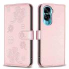 For Honor 90 Lite / X50i Four-leaf Embossed Leather Phone Case(Pink) - 1