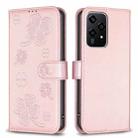 For Honor 200 Lite Four-leaf Embossed Leather Phone Case(Pink) - 1