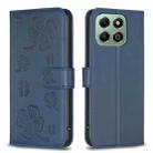 For Honor X6b Four-leaf Embossed Leather Phone Case(Blue) - 1