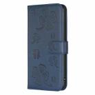 For Honor X6b Four-leaf Embossed Leather Phone Case(Blue) - 3