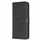 For Honor X6b Four-leaf Embossed Leather Phone Case(Black) - 3