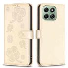 For Honor X6b Four-leaf Embossed Leather Phone Case(Gold) - 1