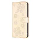 For Honor X6b Four-leaf Embossed Leather Phone Case(Gold) - 3