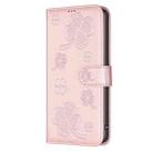 For Honor X6b Four-leaf Embossed Leather Phone Case(Pink) - 3