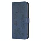 For Honor X8c 4G Four-leaf Embossed Leather Phone Case(Blue) - 2