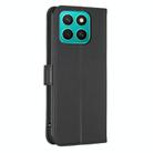 For Honor X8c 4G Four-leaf Embossed Leather Phone Case(Black) - 3