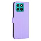 For Honor X8c 4G Four-leaf Embossed Leather Phone Case(Purple) - 3