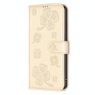For Honor X8c 4G Four-leaf Embossed Leather Phone Case(Gold) - 2