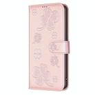 For Honor X8c 4G Four-leaf Embossed Leather Phone Case(Pink) - 2