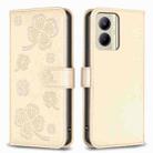 For Realme C33 Four-leaf Embossed Leather Phone Case(Gold) - 1