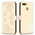 For OPPO A92 / A72 / A52 Four-leaf Embossed Leather Phone Case(Gold) - 1