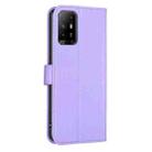 For OPPO A94 5G / Reno5 Z / F19 Pro+ Four-leaf Embossed Leather Phone Case(Purple) - 3