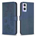 For OPPO A96 5G / Reno7 Z Four-leaf Embossed Leather Phone Case(Blue) - 1