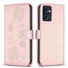 For OPPO Reno7 5G / Find X5 Lite Four-leaf Embossed Leather Phone Case(Pink) - 1