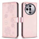 For OPPO Find X7 Ultra Four-leaf Embossed Leather Phone Case(Pink) - 1