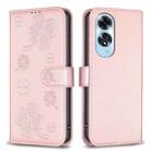 For OPPO A60 Four-leaf Embossed Leather Phone Case(Pink) - 1