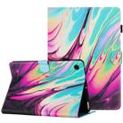 For Lenovo Tab M10 Plus Marble Pattern Stitching Smart Leather Tablet Case(Rose Blue) - 1