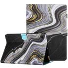 For Lenovo Tab M10 Plus 10.6 3rd Gen Marble Pattern Stitching Smart Leather Tablet Case(Black Gold) - 1