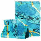 For 7 inch Universal Marble Pattern Stitching Leather Tablet Case(Gold Blue) - 1