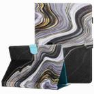 For 7 inch Universal Marble Pattern Stitching Leather Tablet Case(Black Gold) - 1