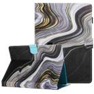 For 8 inch Universal Marble Pattern Stitching Leather Tablet Case(Black Gold) - 1