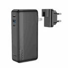 Hoco Q16 Friendly 22.5W 10000mAh Power Bank Portable Charger, US / EU Plug(Black) - 1