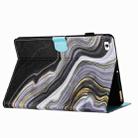 For iPad mini 5 / 4 / 3 / 2 / 1 Marble Pattern Stitching Smart Leather Tablet Case(Black Gold) - 5