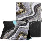 For Samsung Galaxy Tab A 10.1 2019 T510 Marble Pattern Stitching Leather Tablet Case(Black Gold) - 1