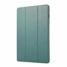 For Samsung Galaxy Tab S10 FE+ 3-Fold Pure Color TPU Leather Tablet Case with Pen Slot(Dark Green) - 2