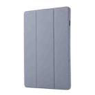 For Samsung Galaxy Tab S10 FE+ 3-Fold Pure Color TPU Leather Tablet Case with Pen Slot(Lavender) - 2