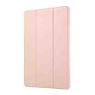 For Samsung Galaxy Tab S10 FE+ 3-Fold Pure Color TPU Leather Tablet Case with Pen Slot(Pink) - 2