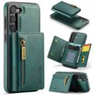 For Samsung Galaxy S23 DG.MING M5 Series Zip RFID Multi Card Detachable Leather Phone Case(Green) - 1