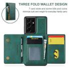 For Samsung Galaxy S21 Ultra DG.MING M5 Series Zip RFID Multi Card Detachable Leather Phone Case(Green) - 5