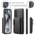 For Samsung Galaxy S24 FE 5G DG.MING M5 Series Zip RFID Multi Card Detachable Leather Phone Case(Black) - 2