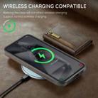 For Samsung Galaxy S24 FE 5G DG.MING M5 Series Zip RFID Multi Card Detachable Leather Phone Case(Coffee) - 3