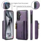 For Samsung Galaxy S24 FE 5G DG.MING M5 Series Zip RFID Multi Card Detachable Leather Phone Case(Purple) - 2