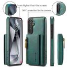 For Samsung Galaxy S24 FE 5G DG.MING M5 Series Zip RFID Multi Card Detachable Leather Phone Case(Green) - 2